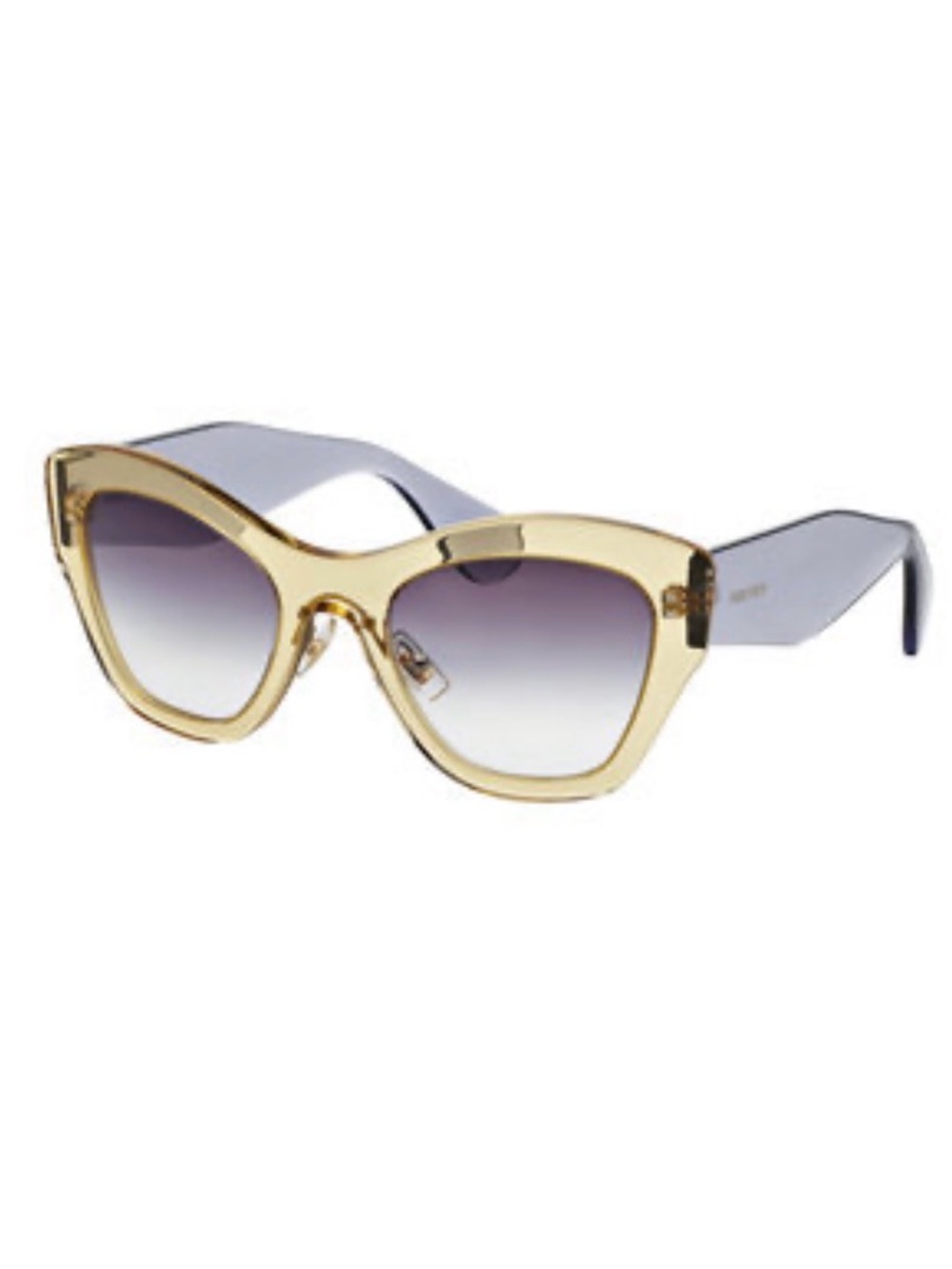Vintage MIU MIU SMU11P Cat Eye Sunglasses Acetate Frame Violet Lenses